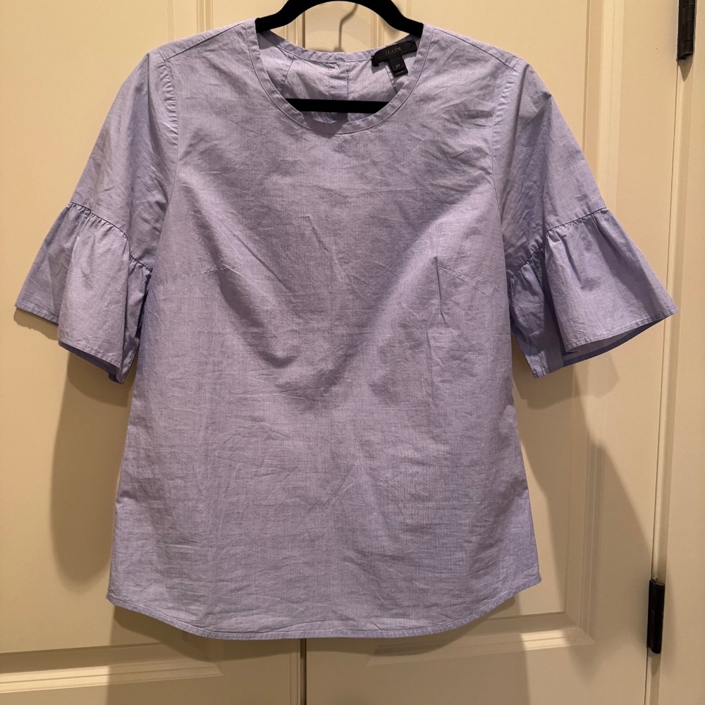 J.Crew Cotton Blouse Button Down Back